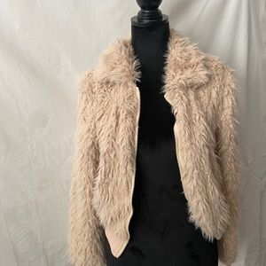 Fur bomber jacket